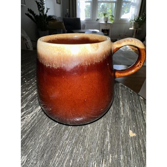 Vintage McCoy Pottery Brown Drip Glaze Coffee Mug 3.5" Tall - Picture 1 of 4